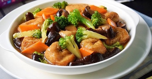 香菇燒油豆腐